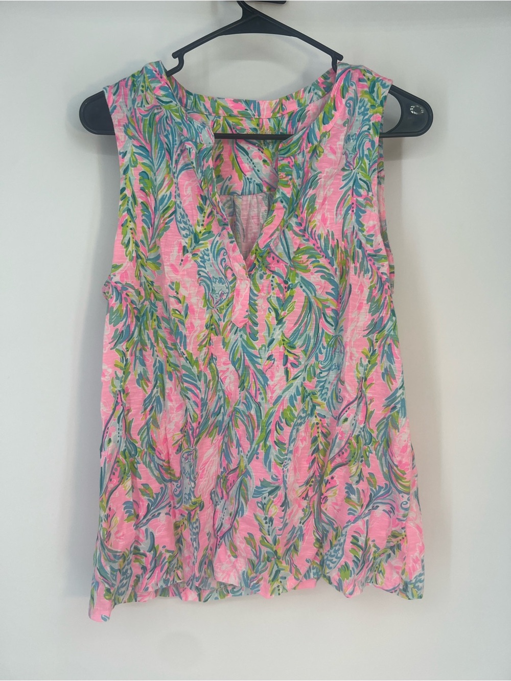 Lilly Pulitzer Sleeveless Pink Floral-Print Women's Top